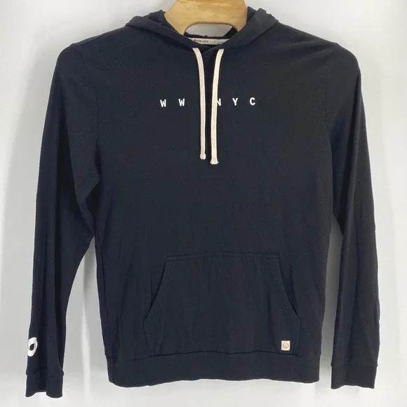 Marine Layer NYC Skyline Graphic Hoodie‎ Mens Large Black Sunset Pullover Hoodie - Picture 2 of 9